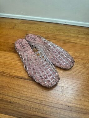 Atalina Clear Woven Jelly Slides
